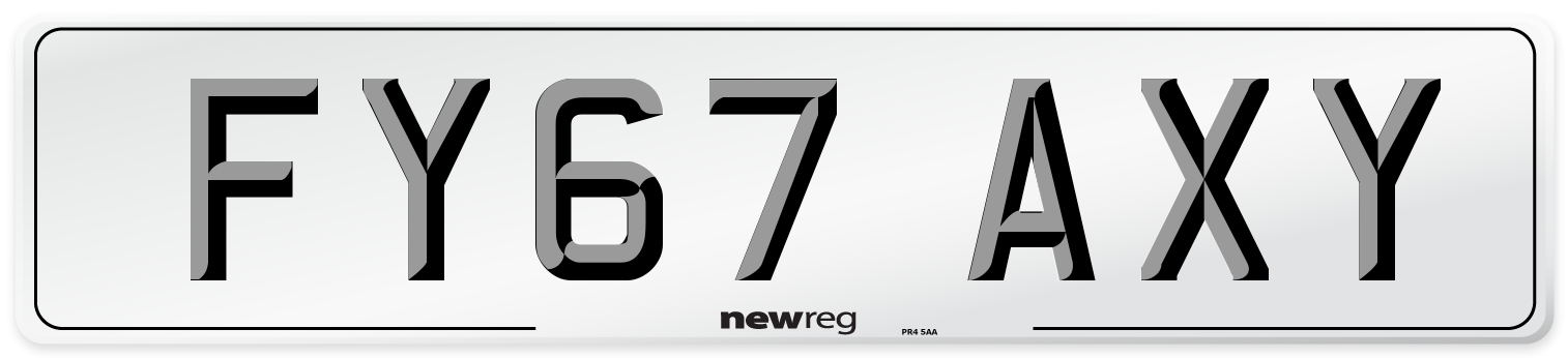 FY67 AXY Number Plate from New Reg